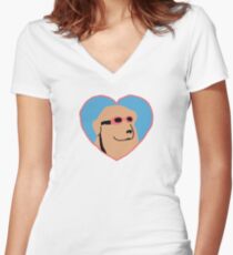 goggles doggo Women's Fitted V-Neck T-Shirt