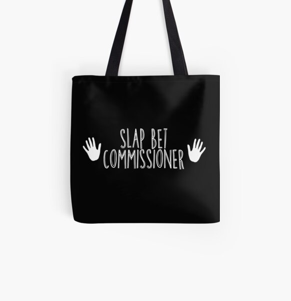 Slap bet text - white text All Over Print Tote Bag