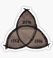 Dark - past present future Sticker