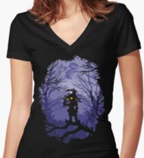 Zelda Majora's Mask Skullkid Women's Fitted V-Neck T-Shirt