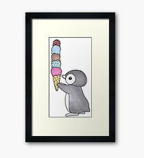 Ice Cream Penguin Framed Print