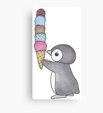 Ice Cream Penguin Canvas Print