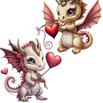 A Dragon's love, Happy Valentine's Day, Take My heart, i love you, my heart  is yours, Be Mine | Poster