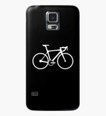 Bicycle, Racing Bike, Road Bike, Racing Bicycle, White on Black Case/Skin for Samsung Galaxy