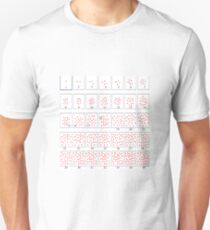 Integers from one to thirty-five together with points whose numbers are equal to the numbers shown Unisex T-Shirt