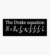 The Drake equation, UFO, SETI, Alien, search for extraterrestrial life, Contact, Is there anyone there? White Type Photographic Print