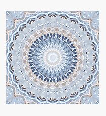 Serenity Mandala in Blue, White & Ivory Photographic Print