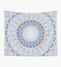 Serenity Mandala in Blue, White & Ivory Wall Tapestry