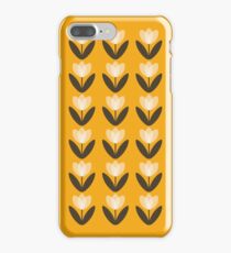 Tulip Pattern Phone Case in Mustard Yellow iPhone 7 Plus Case