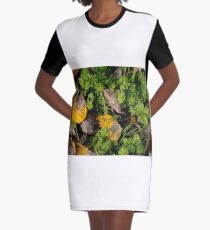 Poplar leaves on the Snayle Graphic T-Shirt Dress