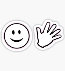 glossier smiley face Sticker