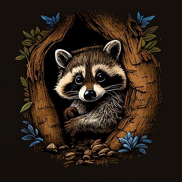 Raccoons Sticker by bigmaureen