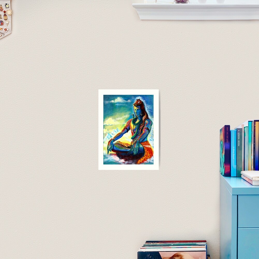 Majestic lord Shiva in Meditation Art Print