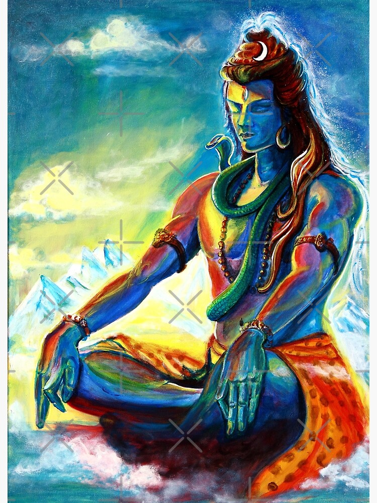 Majestic lord Shiva in Meditation by sania