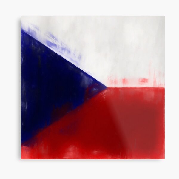 Czech Republic Flag Reworked No. 1, Series 1 Metal Print