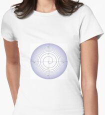 Spiral: Plot x=q*cos(pi*2^q), y=q*sin(pi*2^q),   q = 0 to 5 Women's Fitted T-Shirt