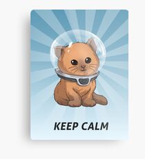 Keep Calm Kitty Metal Print