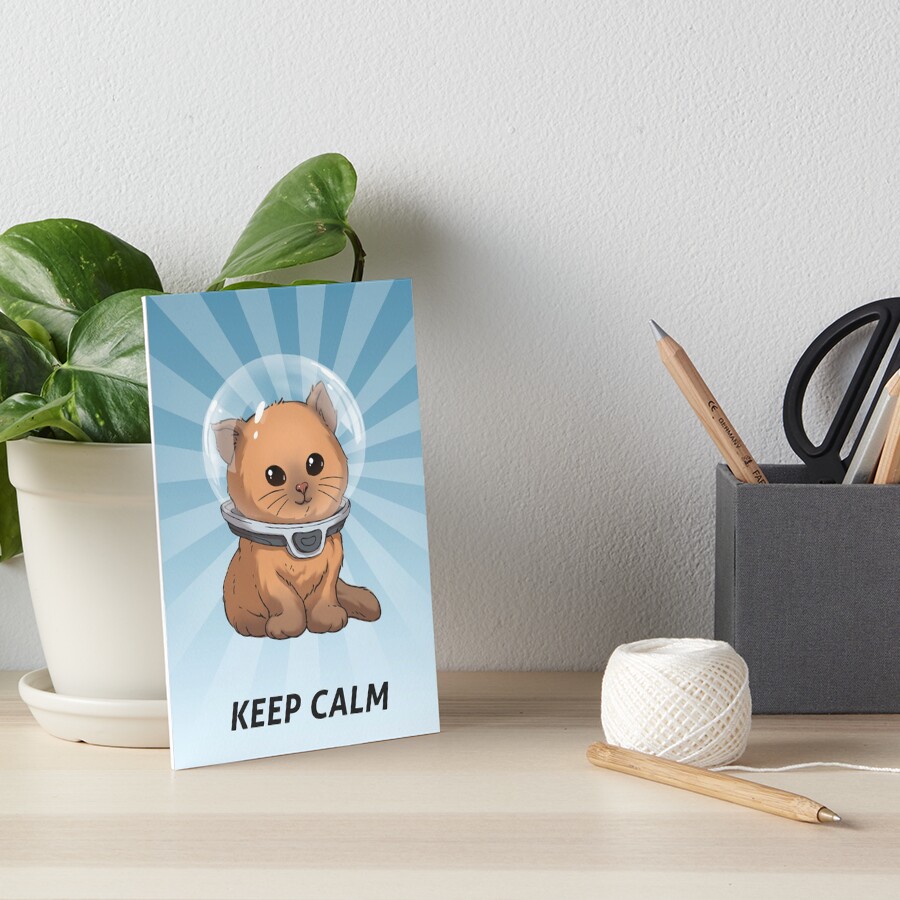 Keep Calm Kitty Art Board Print