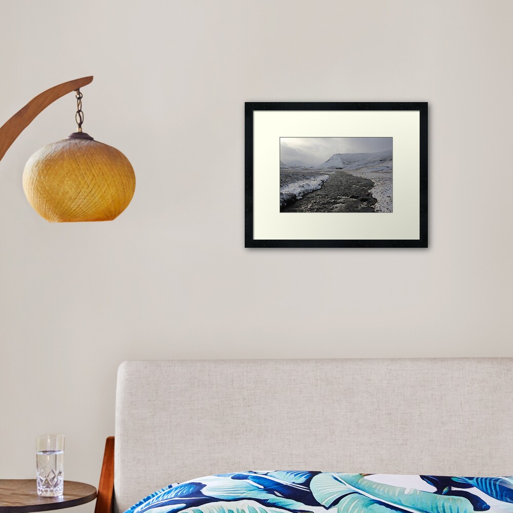 Winter river Framed Art Print