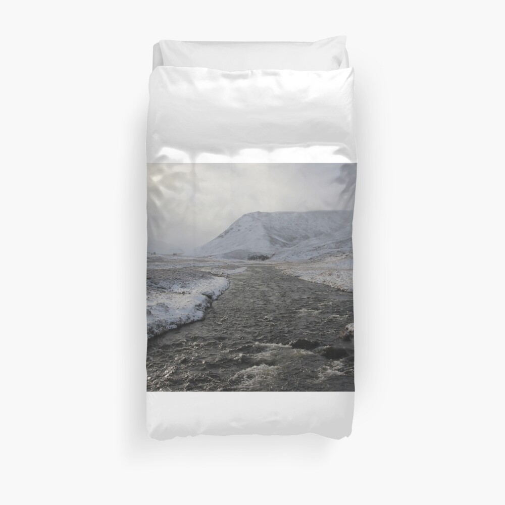 Winter river Duvet Cover