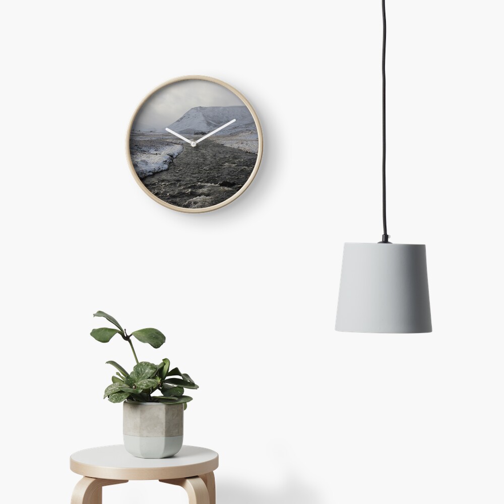 Winter river Clock