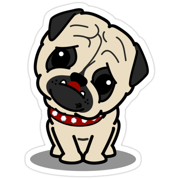 Pug Stickers By Mikoto Redbubble 