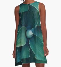 Floral green pattern A-Line Dress