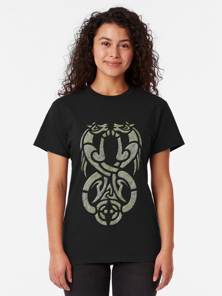 Alternate view of Celtic Water Kelpie-Green Version Classic T-Shirt