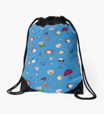 x pattern Drawstring Bag