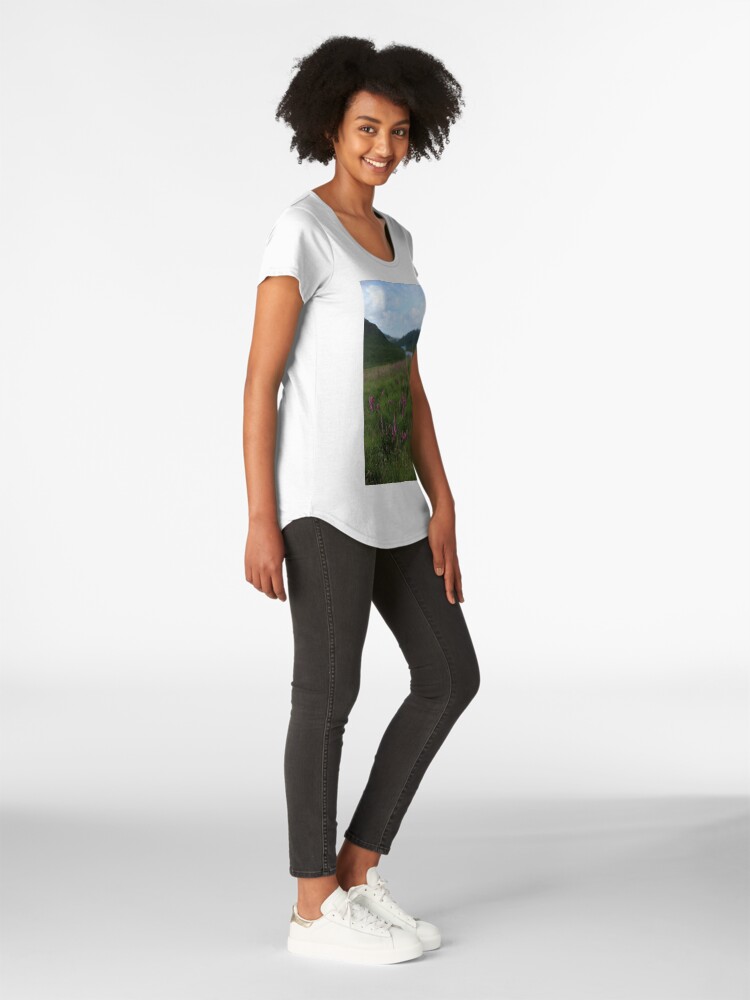 Alternate view of Field of foxgloves II Premium Scoop T-Shirt