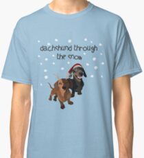 christmas dogs, dachshund Classic T-Shirt