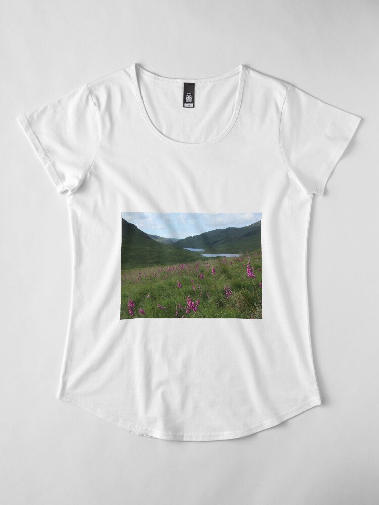Alternate view of Field of foxgloves I Premium Scoop T-Shirt