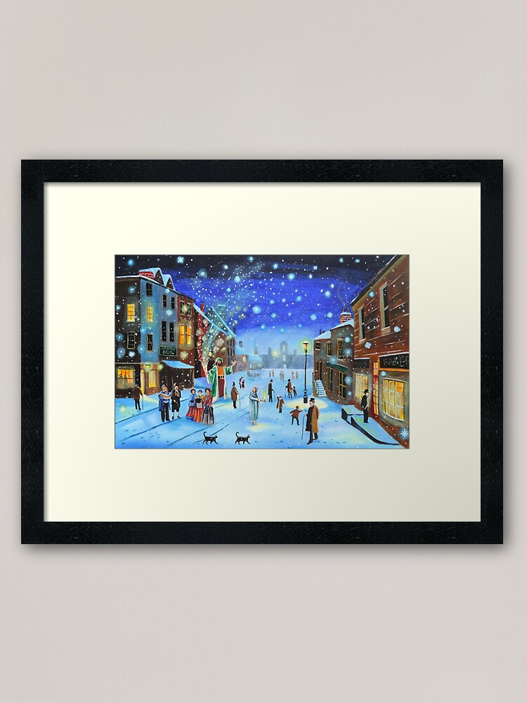 Alternate view of A Christmas Carol Scrooge ghost of Christmas present Framed Art Print