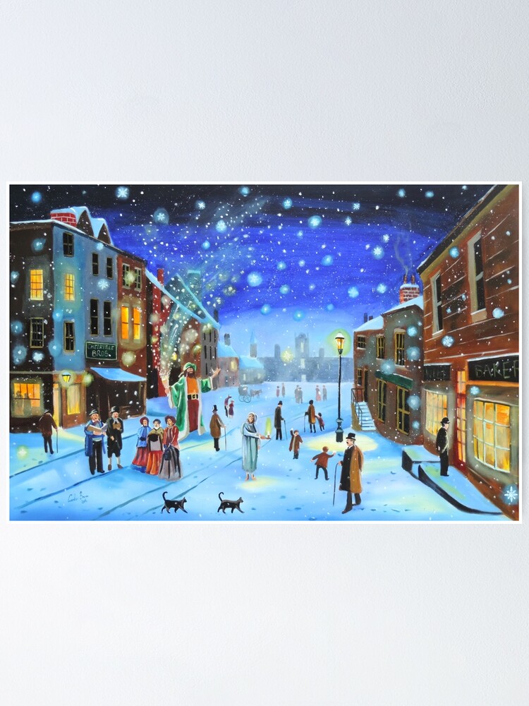 Alternate view of A Christmas Carol Scrooge ghost of Christmas present Poster