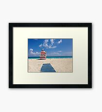 Miami Beach Blue Framed Print