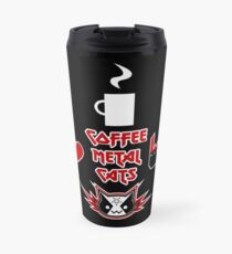 Taza de viaje Café, metal, gatos = AMOR
