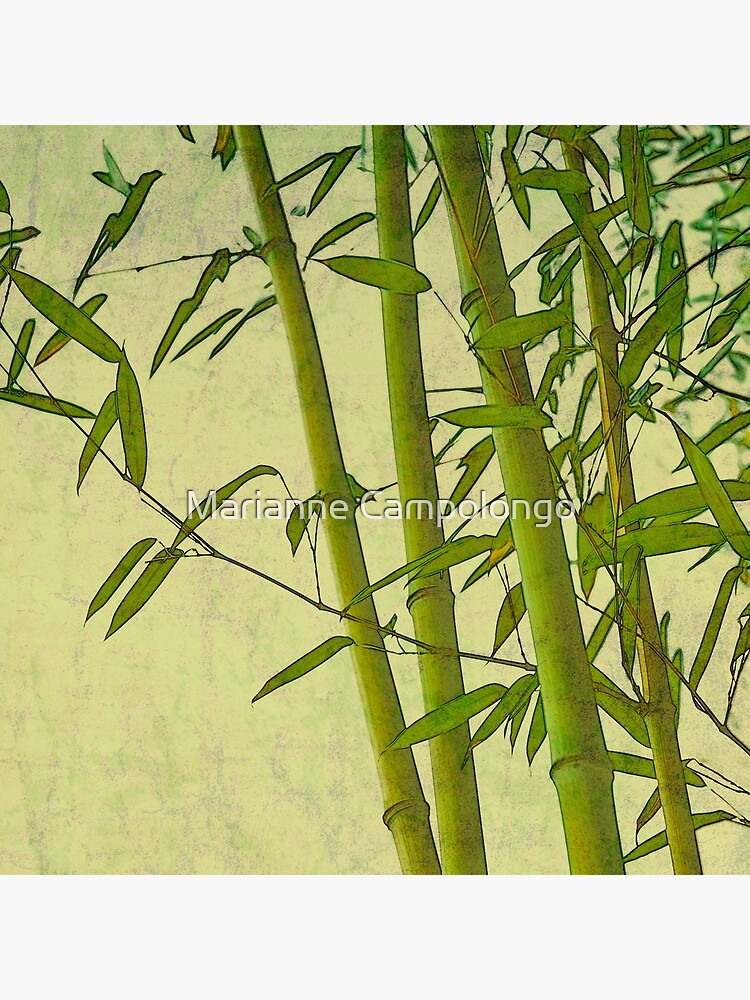 "Zen bamboo abstract pattern with retro grunge feel" Throw Pillow by