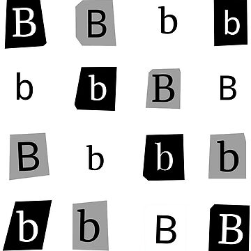 Black newspaper clippings serif font alphabet letters | Sticker