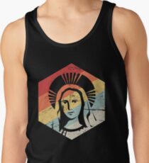 Retro 70s Catholic Virgin Mary Icon Tank Top