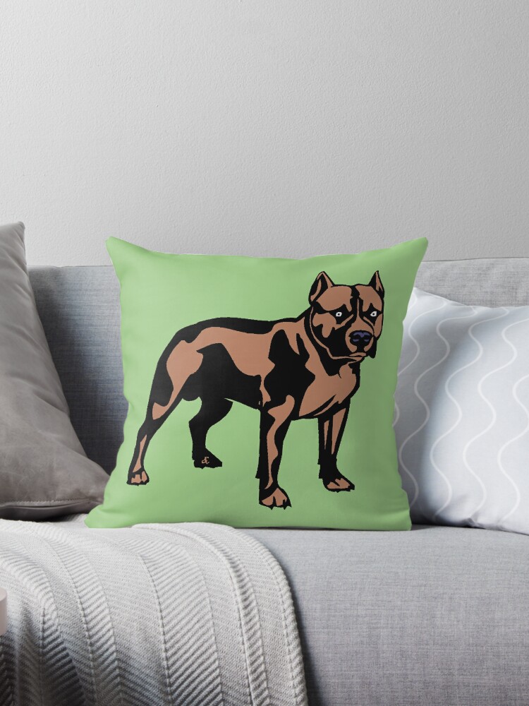 pitbull throw pillows