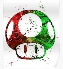 Super Mario Splatter Poster