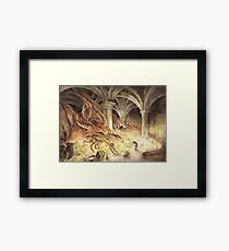 Bilbo and Smaug the Dragon Framed Print