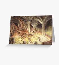 Bilbo and Smaug the Dragon Greeting Card