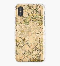 'Peonies' by Alphonse Mucha (Reproduction) iPhone Case/Skin