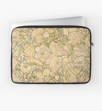 'Pfingstrosen' von Alphonse Mucha (Reproduktion) Laptoptasche