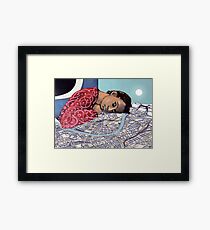 Basel Citymap Artwork | smaragd Framed Print