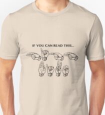 if you can read this Slim Fit T-Shirt