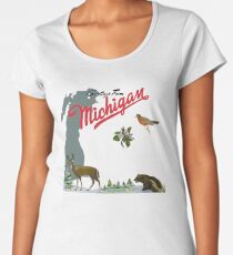 Greetings From Michigan! Women's Premium T-Shirt