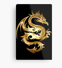 Golden Dragon Metal Print