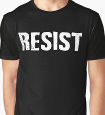 Resist Distressed Against Trump Politics Graphic T-Shirt